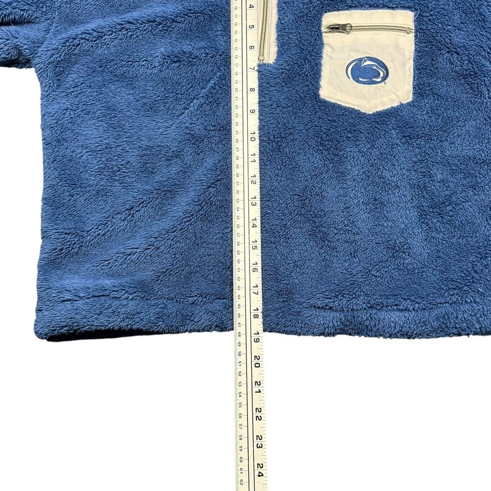Penn State Nittany Lions 1/4" Zip Sherpa Sweater Women's Large Tribal Hit Zipper - Picture 5 of 6